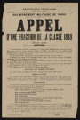 Appel d'une fraction de la classe 1888 (service armé),