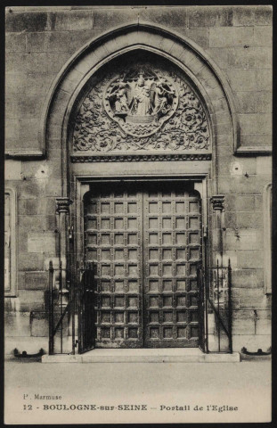 12 - Boulogne-sur-Seine. - Portail de l'église.