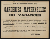 Garderies maternelles de vacances,