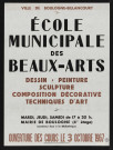 Ecole municipale des beaux-arts : ouverture des cours le 3 octobre 1967,