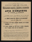 Avis d'enquête de commodo et incommodo : rue de Silly 64, M. Ravissot : garage de 30 voitures automobiles alimentées par des liquides inflammables ; dépôt n'atteignant pas 6000 litres de liquides inflammables de la 1re catégorie.