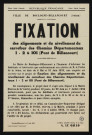 Fixation des alignements et du nivellement du carrefour des chemins départementaux 1-2 et 101 (Pont de Billancourt) ê,