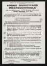 Cours municipaux professionnels, année scolaire 1973-1974,