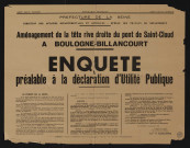 Aménagement de la tête rive droite du pont de Saint-Cloud : enquête préalable à la déclaration d'utilité publique,