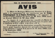 Avis [relatif à l'approbation du projet d'aménagement de la région parisienne],