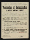 Vaccination et revaccination anti-variolique,