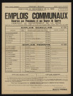 Emplois communaux réservés aux pensionnés et aux veuves de guerre habitant le département de la Seine, Recrutement à Boulogne-Billancourt d'un peintre-vitrier et d'une femme de service.