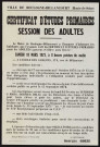 Certificat d'études primaires, session des adultes ,