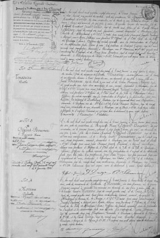 Naissance, enregistrement : Registre de 1899