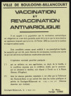 Vaccination et revaccination anti-variolique,