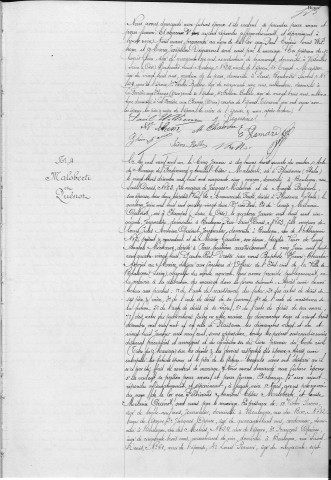 Mariage, enregistrement : Registre de 1901