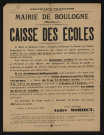 Caisse des écoles é,