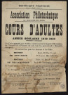 Association philotechnique : cours d'adultes, année scolaire 1919-1920,