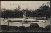 37 - Paris - La Porte d'Auteuil - L'entrée du Bois, Paris - place de la porte d'Auteuil . - bassin à l'entrée du bois de BoulogneBassin avec statue au centre. au second plan, l'entrée du bois de Boulogne