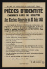 Pièces d'identité exigibles lors du scrutin aux élections générales du 17 juin 1951,