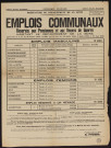 Emplois communaux réservés aux pensionnés et aux veuves de guerre habitant le département de la Seine, Recrutement à Boulogne-Billancourt d'un aide-plombier-couvreur et d'un fossoyeur.