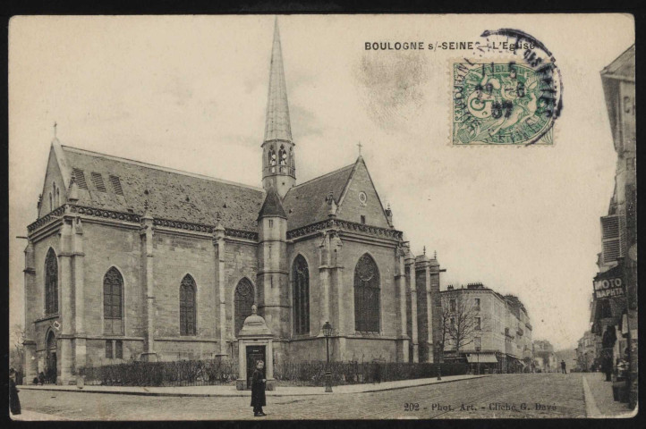 Boulogne-sur-seine. - L'église.
