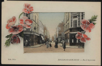 Boulogne-sur-Seine - rue d'Aguesseau, Boulogne-Billancourt . rue d'Aguesseau . - perspectiveScène de rue. Des commerces, à gauche un tabac, à droite, maison Alebas Walleas.