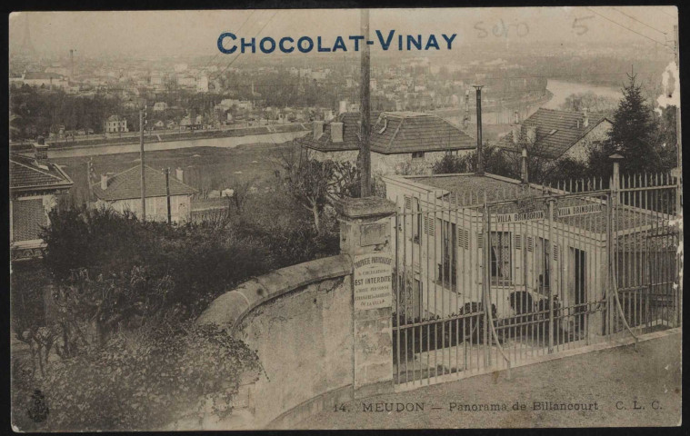 14 - Meudon: panorama de Billancourt. (s.d.)