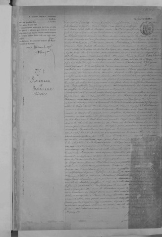 Mariage, enregistrement : Registre de 1907