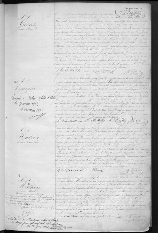 Naissance, enregistrement : Registre de 1886