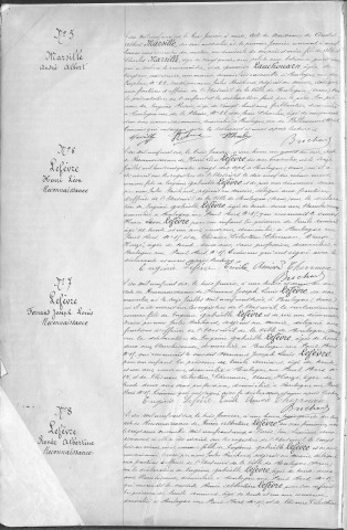 Naissance, enregistrement : Registre de 1906