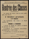 Rentrée des classes ,