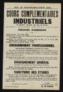 Cours complémentaire industriel de jeunes filles, 36 rue de Sèvres : concours d'admission,