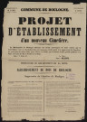 Projet d'établissement d'un nouveau cimetière ; Agrandissement du Bois de Boulogne : suppression du cimetière de Boulogne,