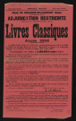 Adjudication pour la fourniture des livres classiques pendant l'année 1952,