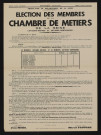 Élection des membres de la Chambre de métiers de la Seine (artisans-maîtres et artisans-compagnons),